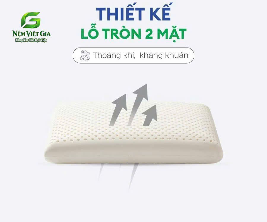 Gối Nằm Cao Su Thiên Nhiên OVal