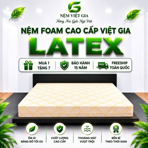 NỆM CAO SU FOAM LATEX VIỆT GIA